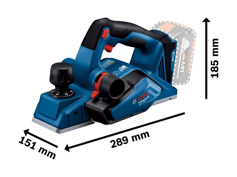 Akumulatorski oblič Bosch GHO 185-LI, 06015B5021